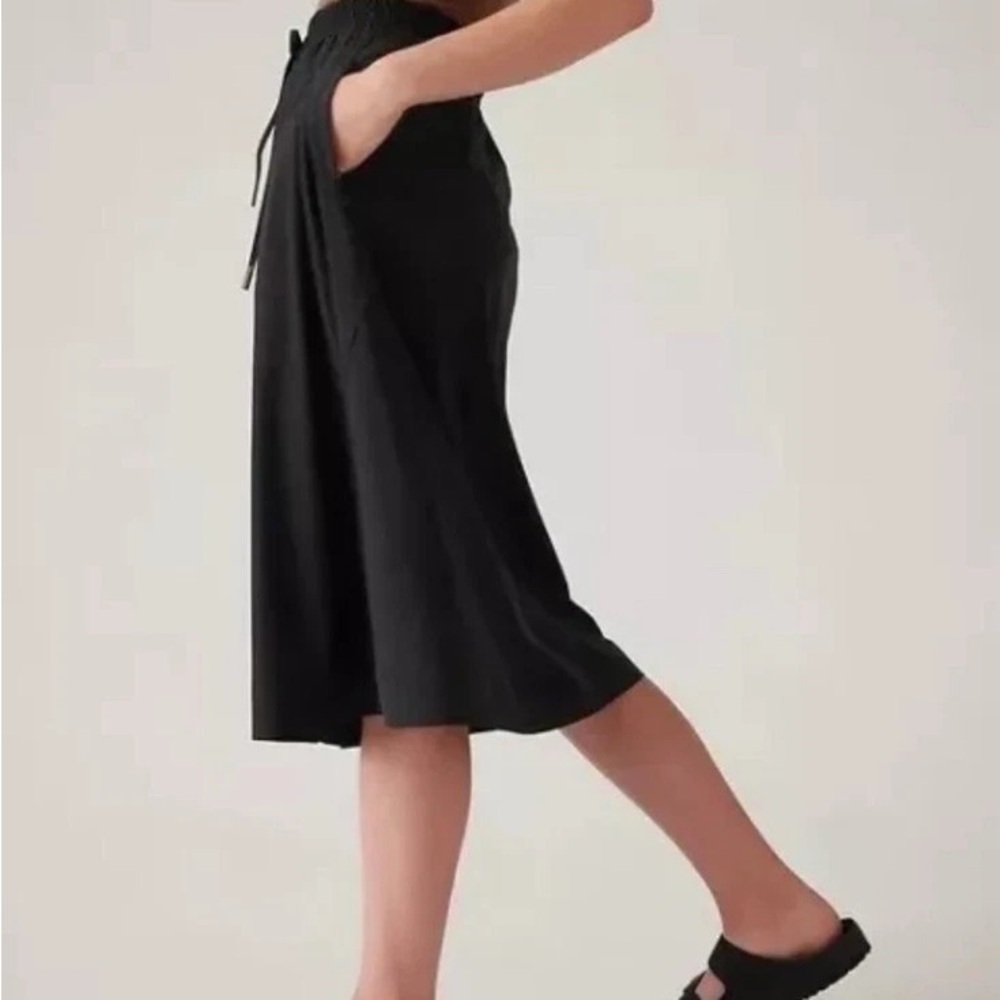 Athleta Elegant Black Midi Skirt